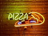 PIZZA - farbige Neon-Leuchtanlage -Vintage